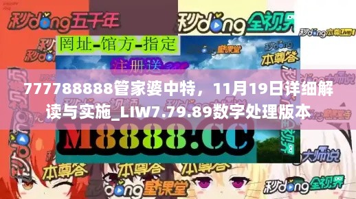 777788888管家婆中特，11月19日详细解读与实施_LIW7.79.89数字处理版本