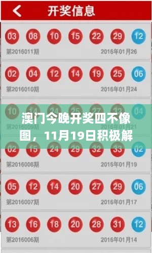 澳门今晚开奖四不像图，11月19日积极解决执行问题_LPE7.26.73极速版