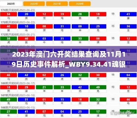 2023年澳门六开奖结果查询及11月19日历史事件解析_WBY9.34.41魂银版