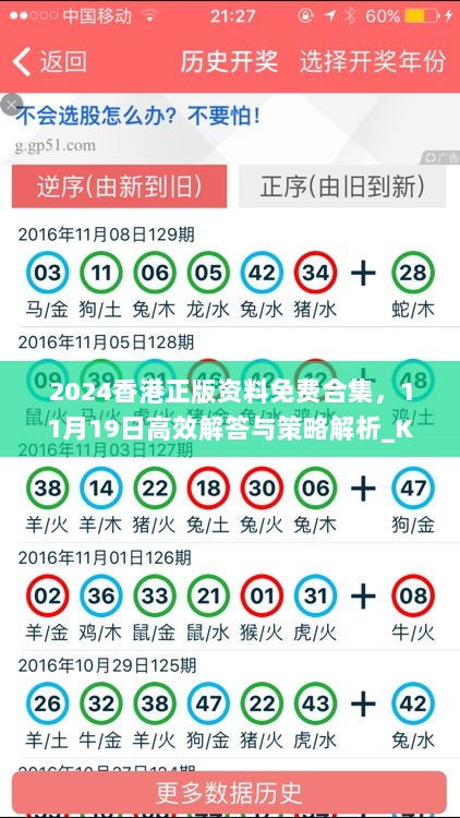 2024香港正版资料免费合集，11月19日高效解答与策略解析_KYF4.55.25珍藏版