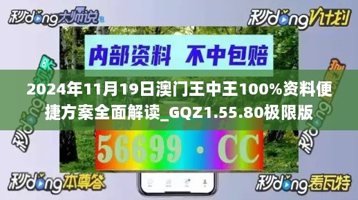 2024年11月19日澳门王中王100%资料便捷方案全面解读_GQZ1.55.80极限版