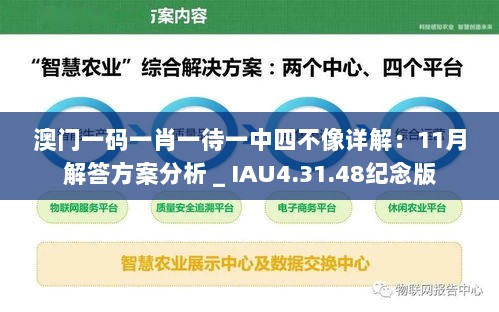 澳门一码一肖一待一中四不像详解：11月解答方案分析 _ IAU4.31.48纪念版