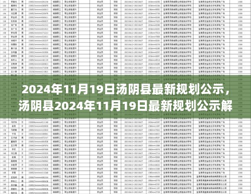 汤阴县2024年11月19日最新规划公示解读与操作指南