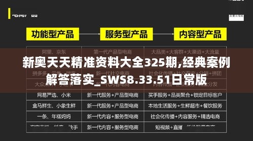 新奥天天精准资料大全325期,经典案例解答落实_SWS8.33.51日常版