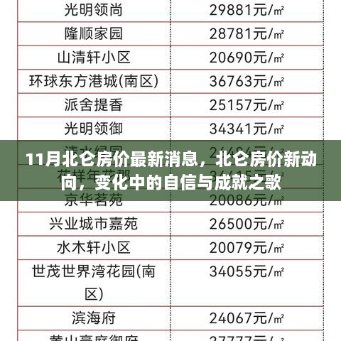 11月北仑房价最新动态，变化中的自信与成就之歌