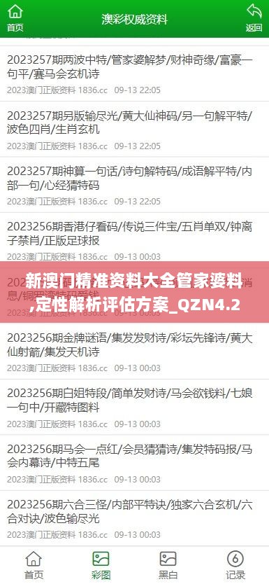 新澳门精准资料大全管家婆料,定性解析评估方案_QZN4.22.69结合版