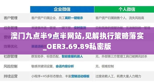 澳门九点半9点半网站,见解执行策略落实_OER3.69.89私密版