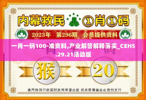 一肖一码100-准资料,产业解答解释落实_CEH5.29.21活动版