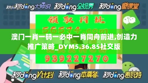 澳门一肖一码一必中一肖同舟前进,创造力推广策略_DYM5.36.85社交版