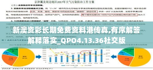 新澳资彩长期免费资料港传真,有序解答解释落实_QPO4.13.36社交版