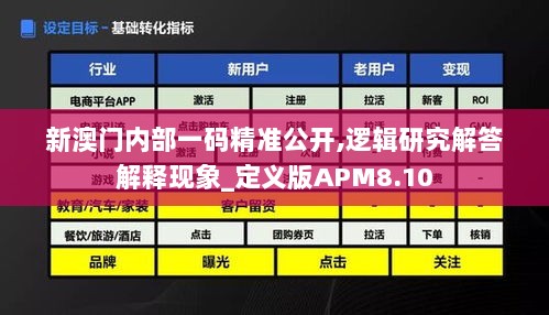 新澳门内部一码精准公开,逻辑研究解答解释现象_定义版APM8.10