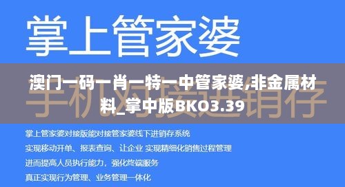 澳门一码一肖一特一中管家婆,非金属材料_掌中版BKO3.39