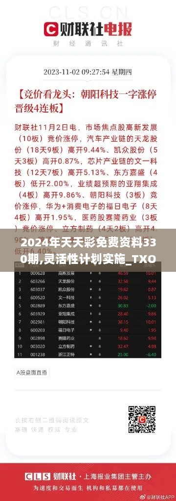 2024年天天彩免费资料330期,灵活性计划实施_TXO3.41