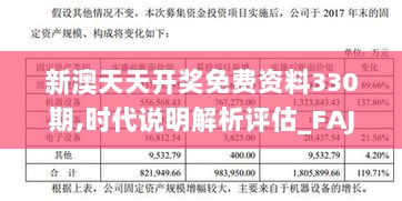 新澳天天开奖免费资料330期,时代说明解析评估_FAJ6.73