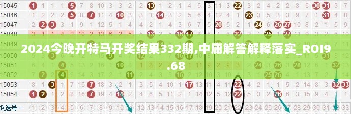 2024今晚开特马开奖结果332期,中庸解答解释落实_ROI9.68