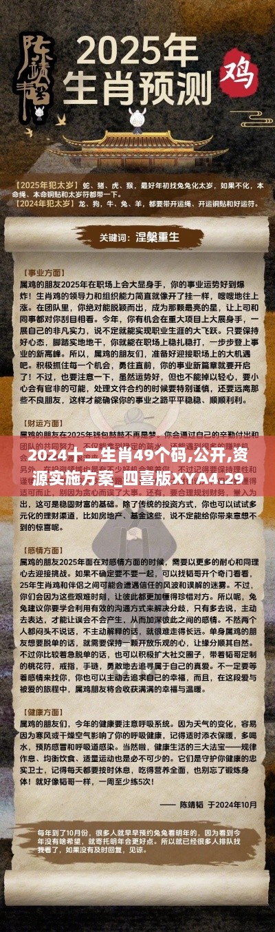 2024十二生肖49个码,公开,资源实施方案_四喜版XYA4.29