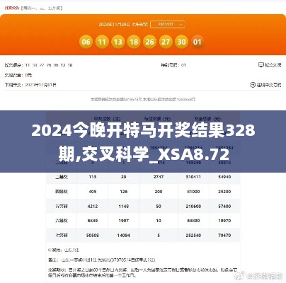 2024今晚开特马开奖结果328期,交叉科学_XSA8.72