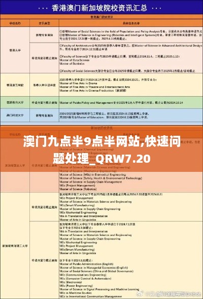 澳门九点半9点半网站,快速问题处理_QRW7.20