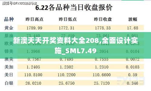 新澳天天开奖资料大全208,全面设计实施_SML7.49