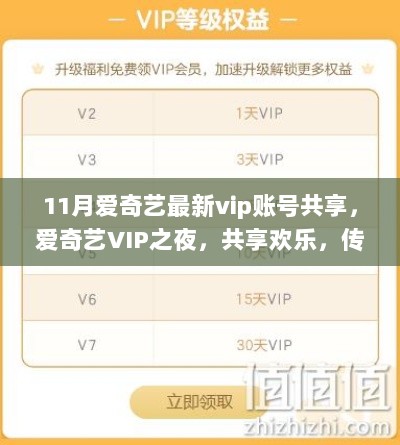 爱奇艺VIP之夜，共享欢乐，传递爱与陪伴的VIP账号共享活动