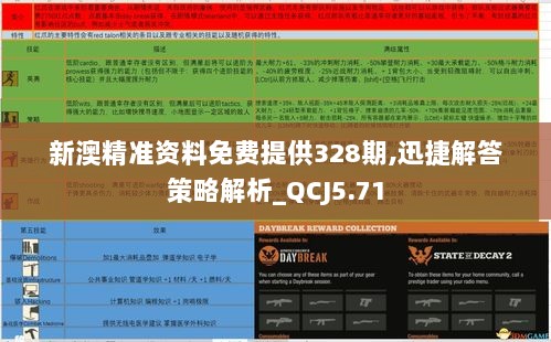 新澳精准资料免费提供328期,迅捷解答策略解析_QCJ5.71