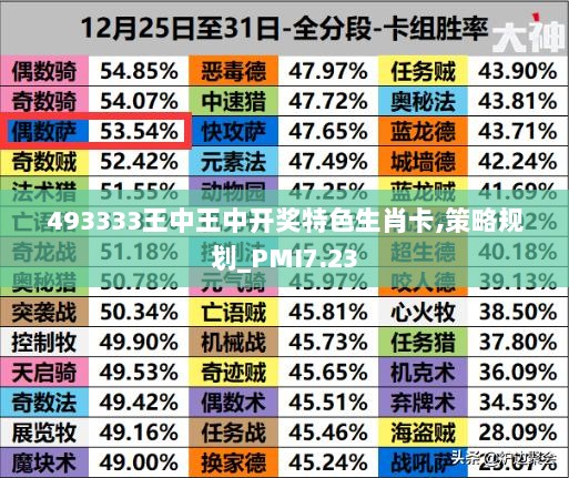 493333王中王中开奖特色生肖卡,策略规划_PMI7.23