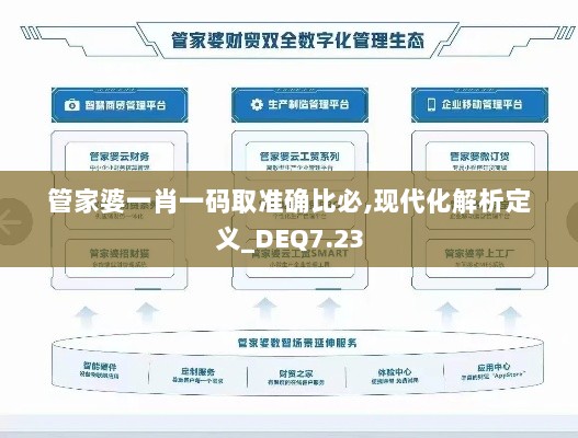 管家婆一肖一码取准确比必,现代化解析定义_DEQ7.23