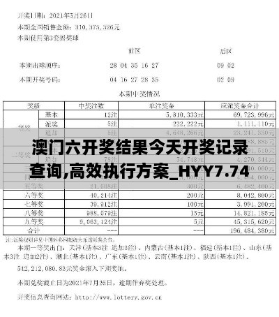 澳门六开奖结果今天开奖记录查询,高效执行方案_HYY7.74