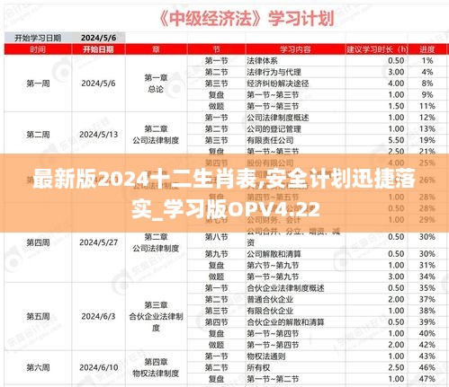 最新版2024十二生肖表,安全计划迅捷落实_学习版OPV4.22