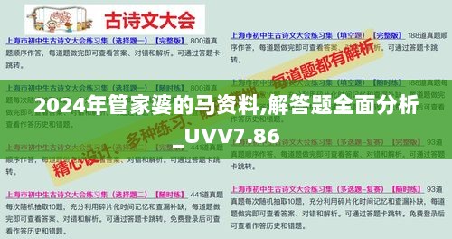 2024年管家婆的马资料,解答题全面分析_UVV7.86