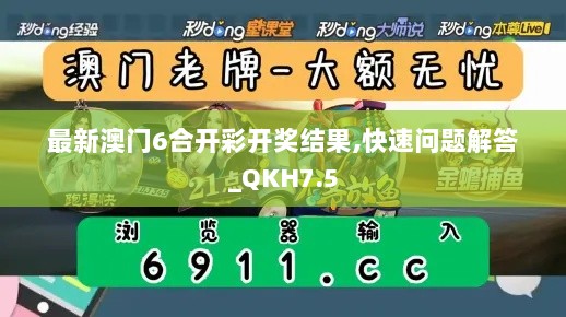 最新澳门6合开彩开奖结果,快速问题解答_QKH7.5