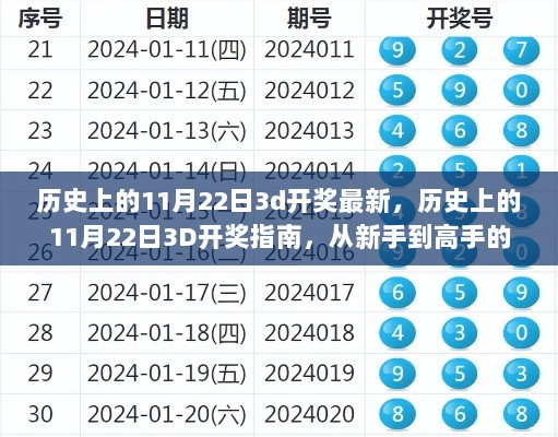 历史上的11月22日3D开奖，从新手到高手的进阶之路指南