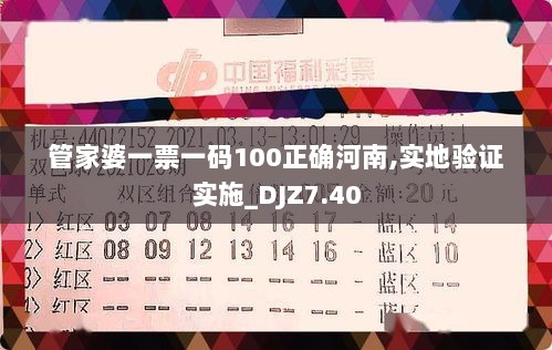 管家婆一票一码100正确河南,实地验证实施_DJZ7.40