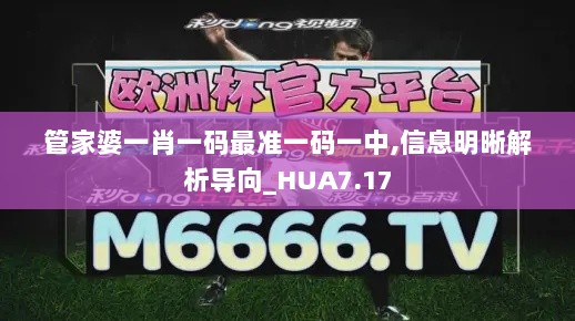 管家婆一肖一码最准一码一中,信息明晰解析导向_HUA7.17