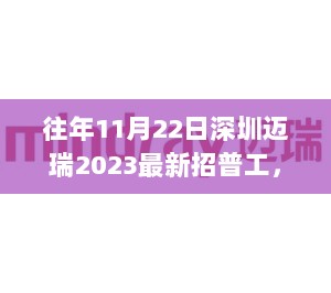 深圳迈瑞2023年11月22日普工招聘盛况——启航你的职业新起点！