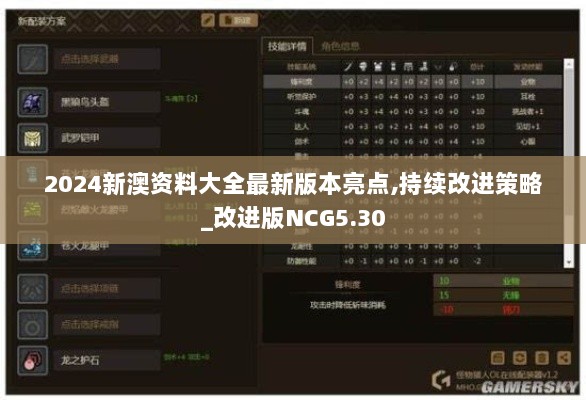 2024新澳资料大全最新版本亮点,持续改进策略_改进版NCG5.30