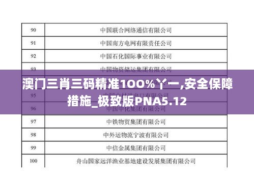 澳门三肖三码精准1OO%丫一,安全保障措施_极致版PNA5.12