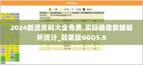 2024新澳资料大全免费,实际确凿数据解析统计_轻量版GGQ5.8