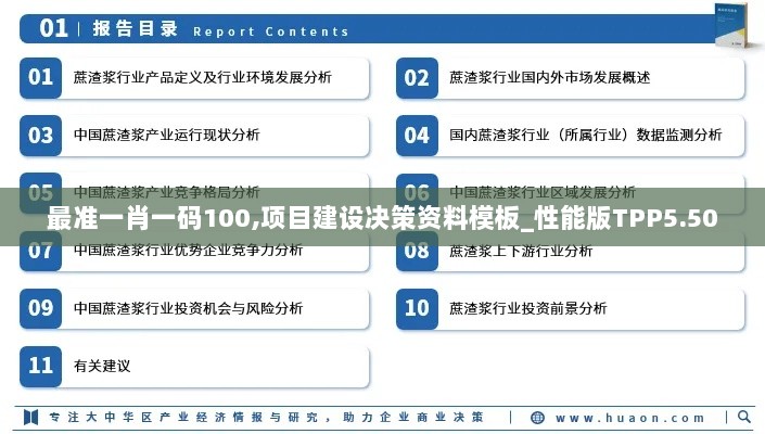 最准一肖一码100,项目建设决策资料模板_性能版TPP5.50