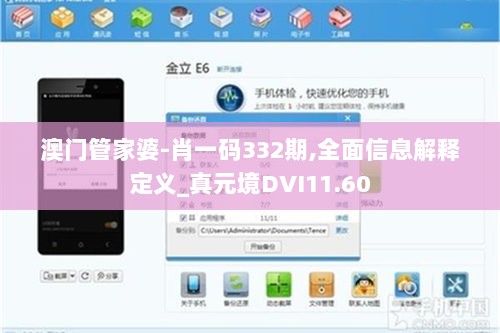 澳门管家婆-肖一码332期,全面信息解释定义_真元境DVI11.60