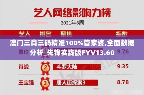 澳门三肖三码精准100%管家婆,全面数据分析_先锋实践版FYV13.60