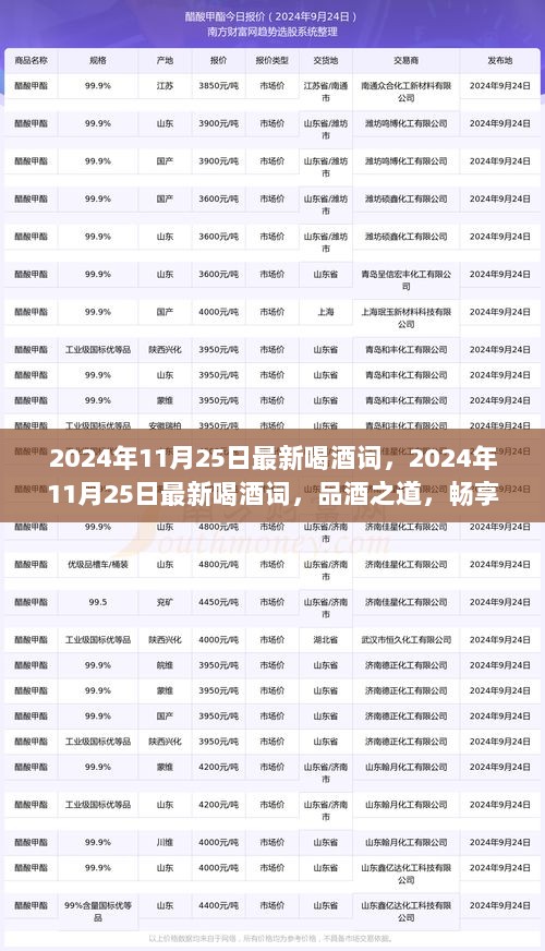 2024年11月25日品酒之道，畅享人生之最新喝酒词