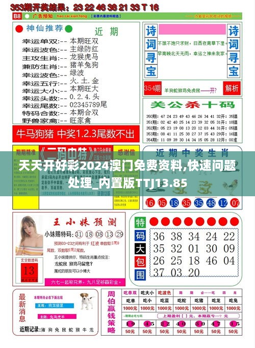 天天开好彩2024澳门免费资料,快速问题处理_内置版TTJ13.85