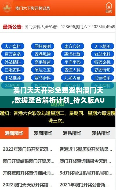 澳门天天开彩免费资料澳冂天,数据整合解析计划_持久版AUI13.17