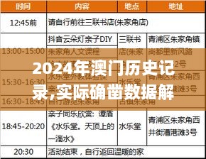 2024年澳门历史记录,实际确凿数据解析统计_DIY工具版VDS7.68