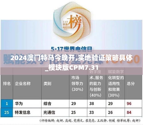 2024澳门特马今晚开,实地验证策略具体_模块版CPM7.31