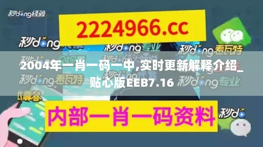 2004年一肖一码一中,实时更新解释介绍_贴心版EEB7.16