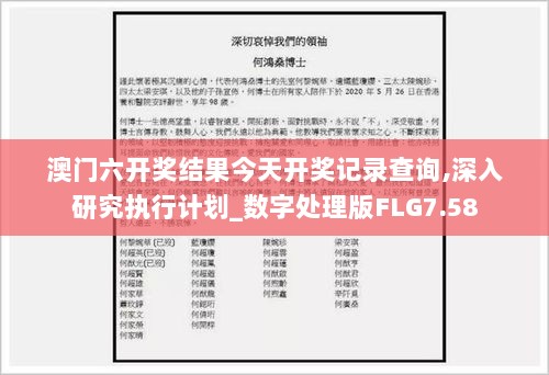 澳门六开奖结果今天开奖记录查询,深入研究执行计划_数字处理版FLG7.58