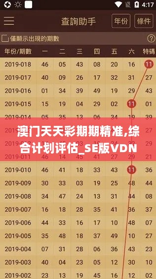 澳门天天彩期期精准,综合计划评估_SE版VDN7.50