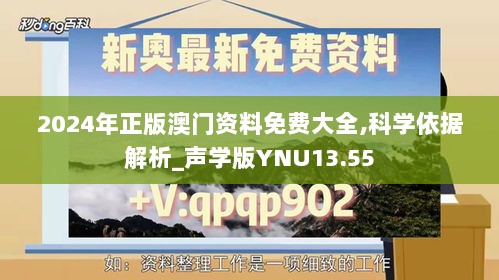 2024年正版澳门资料免费大全,科学依据解析_声学版YNU13.55